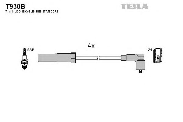 Комплект проводов зажигания TESLA