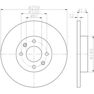 Тормозной диск TEXTAR 92175103