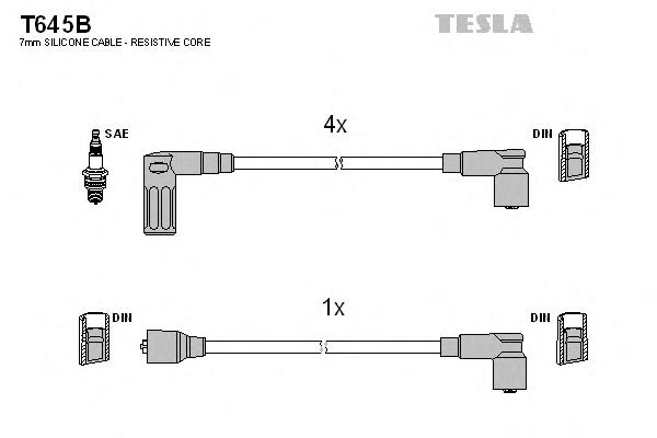 Комплект проводов зажигания TESLA