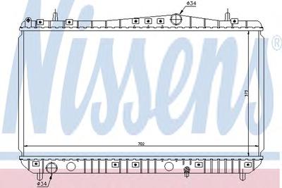 Радиатор охлаждения NISSENS 61664