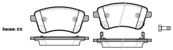 Комплект тормозных колодок, дисковый тормоз ROADHOUSE