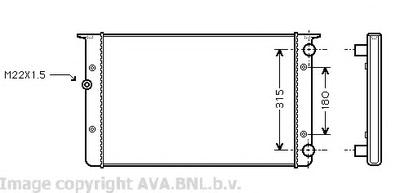 Радиатор, охлаждение двигателя AVA QUALITY COOLING VWA 2105