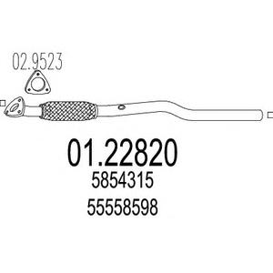 Труба выхлопного газа MTS 01.22820