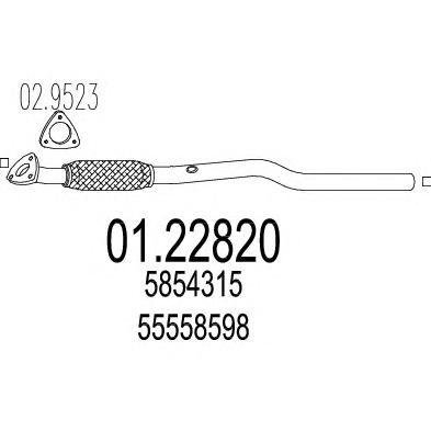 Труба выхлопного газа MTS