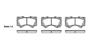 Комплект тормозных колодок, дисковый тормоз ROADHOUSE 2127102