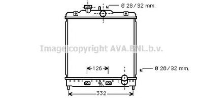 Радиатор, охлаждение двигателя AVA QUALITY COOLING HD 2120