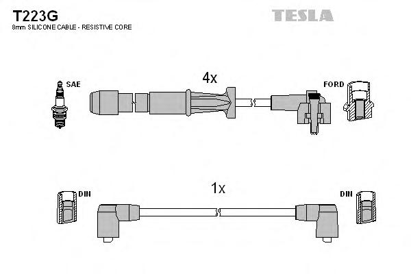 Комплект проводов зажигания TESLA
