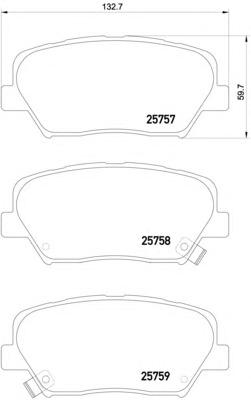 Комплект тормозных колодок, дисковый тормоз TEXTAR