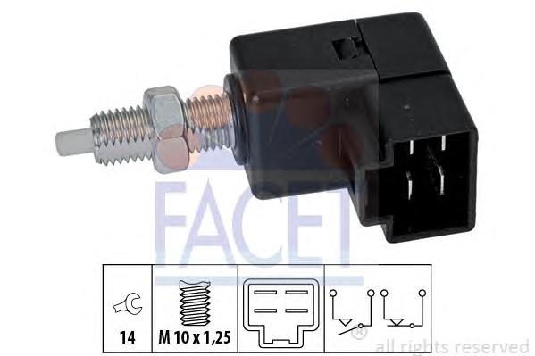 Выключатель фонаря сигнала торможения FACET