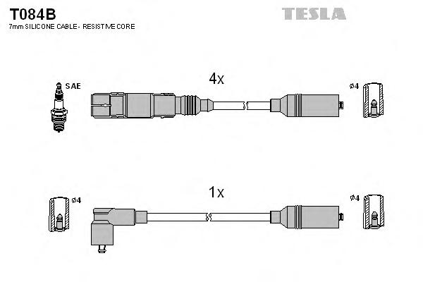 Комплект проводов зажигания TESLA