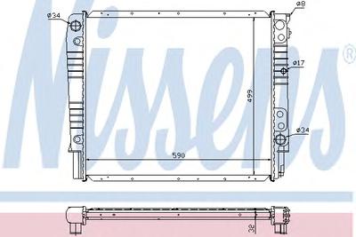 Радиатор, охлаждение двигателя NISSENS 65531A