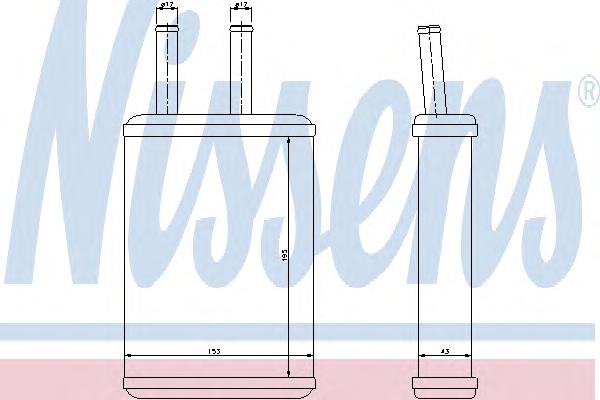 Теплообменник, отопление салона NISSENS