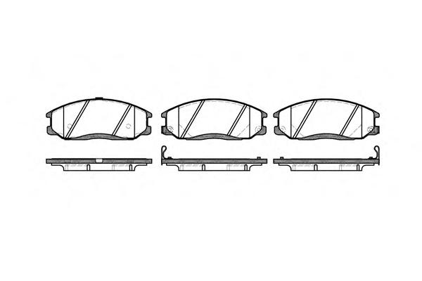 Комплект тормозных колодок, дисковый тормоз ROADHOUSE