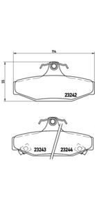 Комплект тормозных колодок, дисковый тормоз BREMBO P15 004