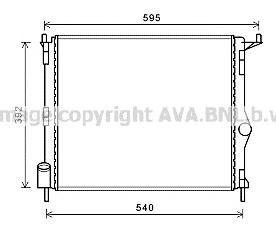 Радиатор, охлаждение двигателя AVA QUALITY COOLING RTA 2476