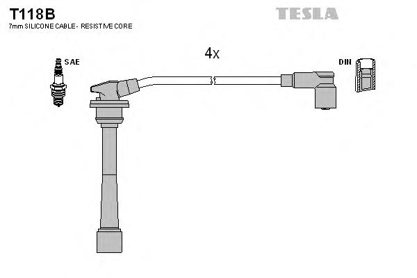 Комплект проводов зажигания TESLA