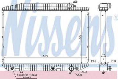 Радиатор, охлаждение двигателя NISSENS 62727A