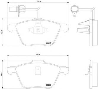 Комплект тормозных колодок, дисковый тормоз TEXTAR 2326903