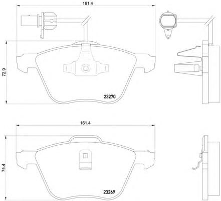 Комплект тормозных колодок, дисковый тормоз TEXTAR