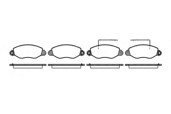 Комплект тормозных колодок, дисковый тормоз ROADHOUSE