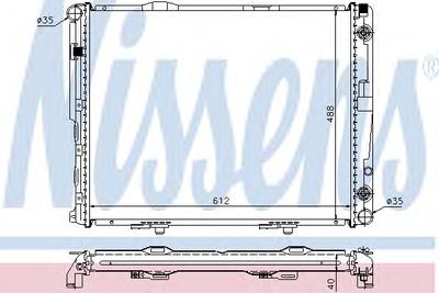 Радиатор, охлаждение двигателя NISSENS 62695A