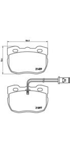 Комплект тормозных колодок, дисковый тормоз BREMBO P44 004