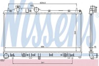 Радиатор, охлаждение двигателя NISSENS 67725
