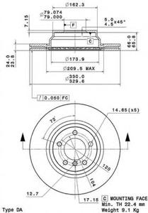 Тормозной диск BREMBO 09.A259.11