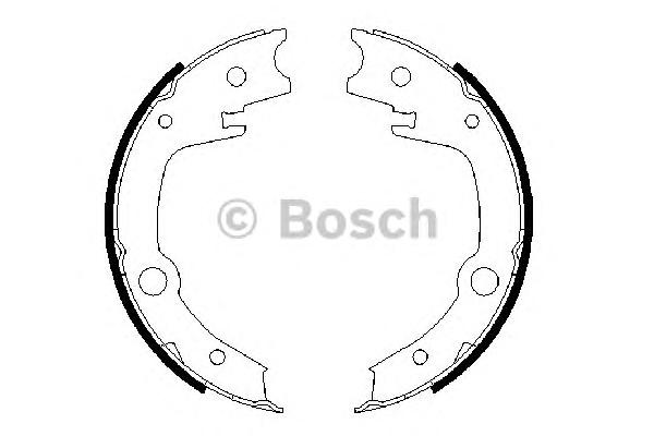 Комплект тормозных колодок, стояночная тормозная система BOSCH