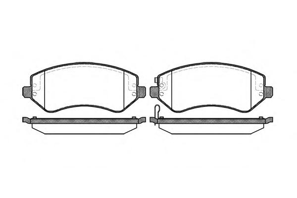 Комплект тормозных колодок, дисковый тормоз ROADHOUSE