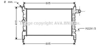 Радиатор, охлаждение двигателя AVA QUALITY COOLING OLA 2023