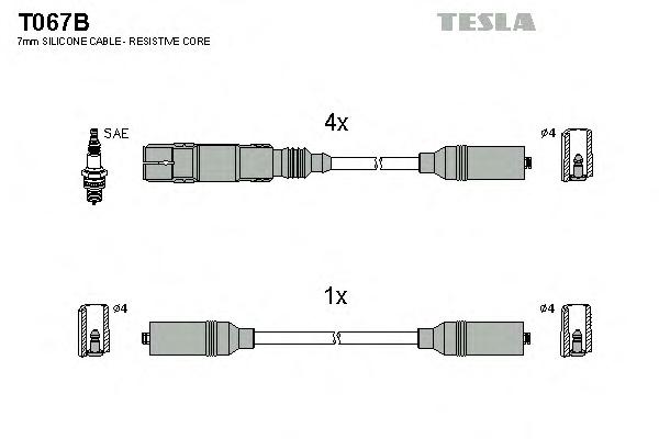 Комплект проводов зажигания TESLA