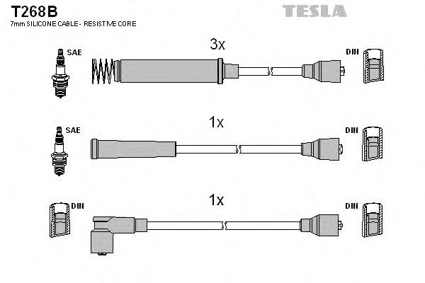 Комплект проводов зажигания TESLA