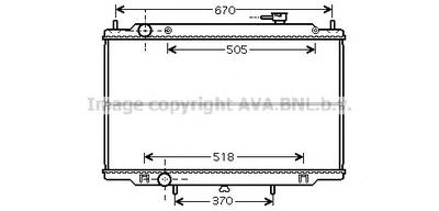 Радиатор, охлаждение двигателя AVA QUALITY COOLING DN 2302