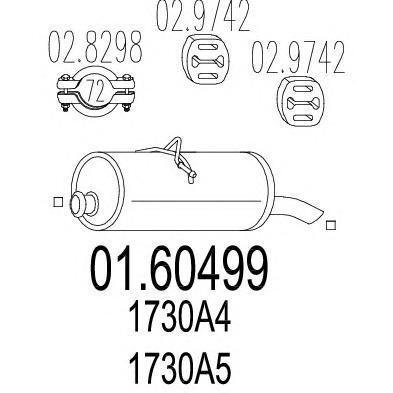 Глушитель выхлопных газов конечный MTS