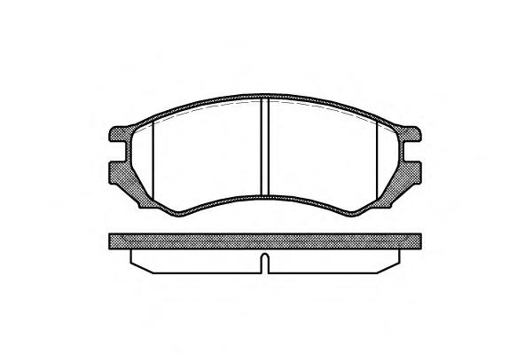 Комплект тормозных колодок, дисковый тормоз ROADHOUSE