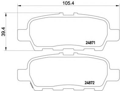 Комплект тормозных колодок, дисковый тормоз TEXTAR 2487101