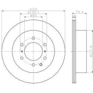 Тормозной диск TEXTAR 92167303
