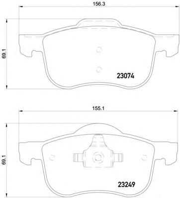 Комплект тормозных колодок, дисковый тормоз TEXTAR