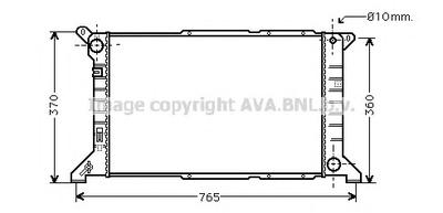 Радиатор, охлаждение двигателя AVA QUALITY COOLING FD 2204