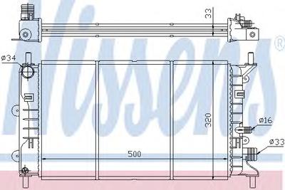 Радиатор, охлаждение двигателя NISSENS 62162