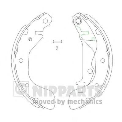 Комплект тормозных колодок NIPPARTS