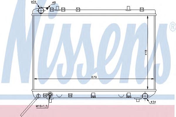 Радиатор, охлаждение двигателя NISSENS
