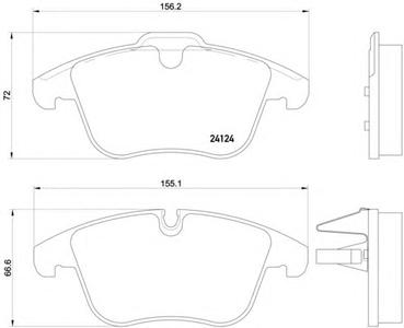 Комплект тормозных колодок, дисковый тормоз TEXTAR 2408401