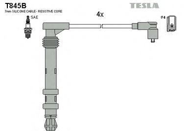 Комплект проводов зажигания TESLA T845B