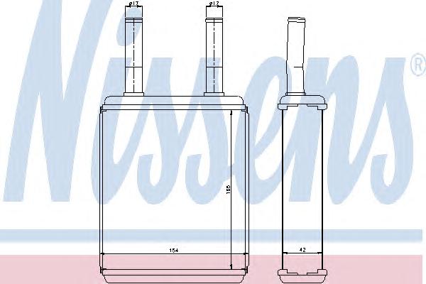 Теплообменник, отопление салона NISSENS