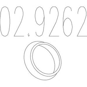 Уплотнительное кольцо, труба выхлопного газа MTS 02.9262