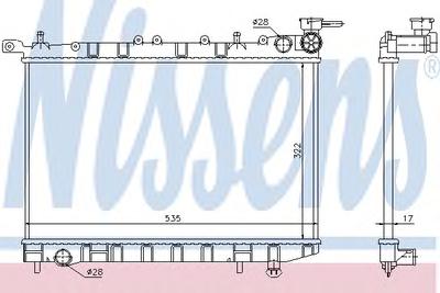 Радиатор, охлаждение двигателя NISSENS 62949