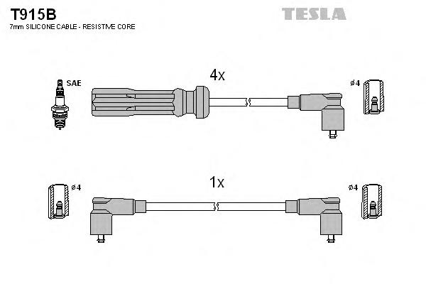 Комплект проводов зажигания TESLA