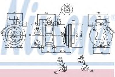 Компрессор, кондиционер NISSENS 89273